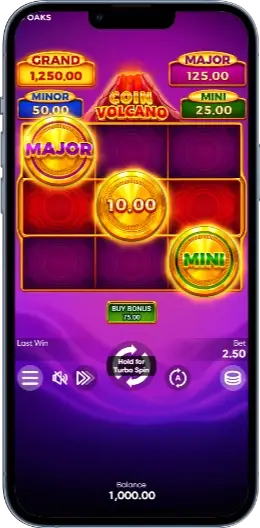Coin Volcano Етап гри