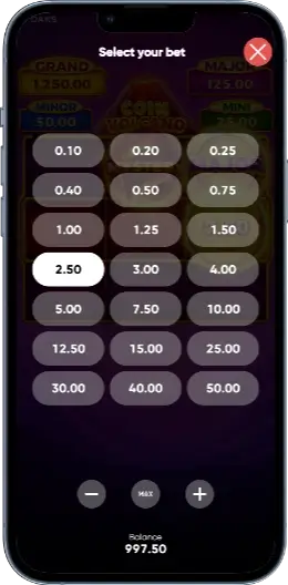 Coin Volcano Обрати ставки