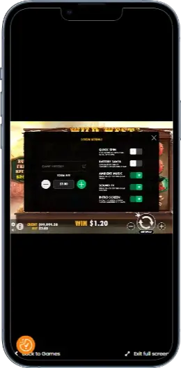 Wild West Gold Налаштування