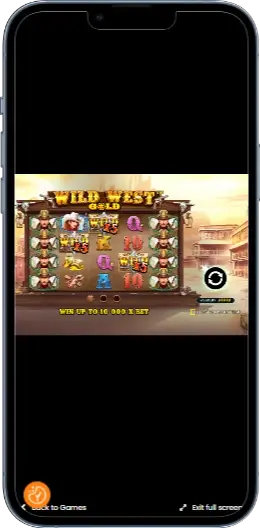 Wild West Gold Початковий екран