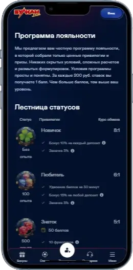 Vulkan Програма лояльності