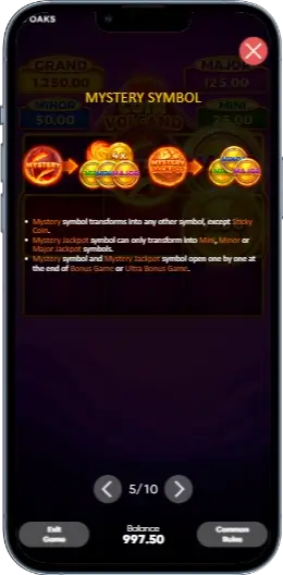Coin Volcano Мистический символ