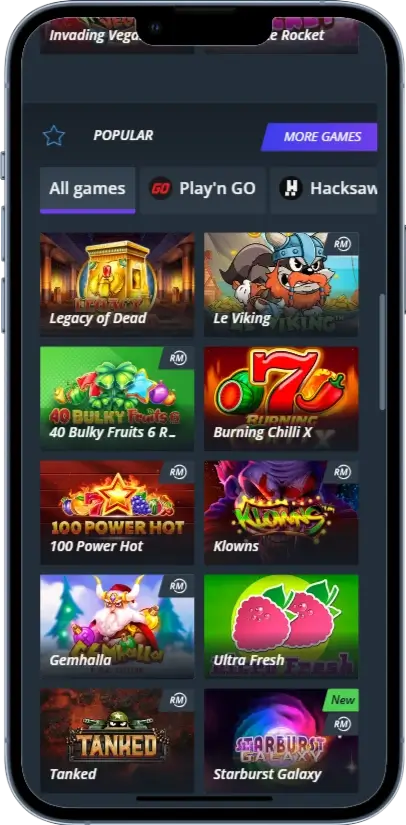 Jet Casino Популярные