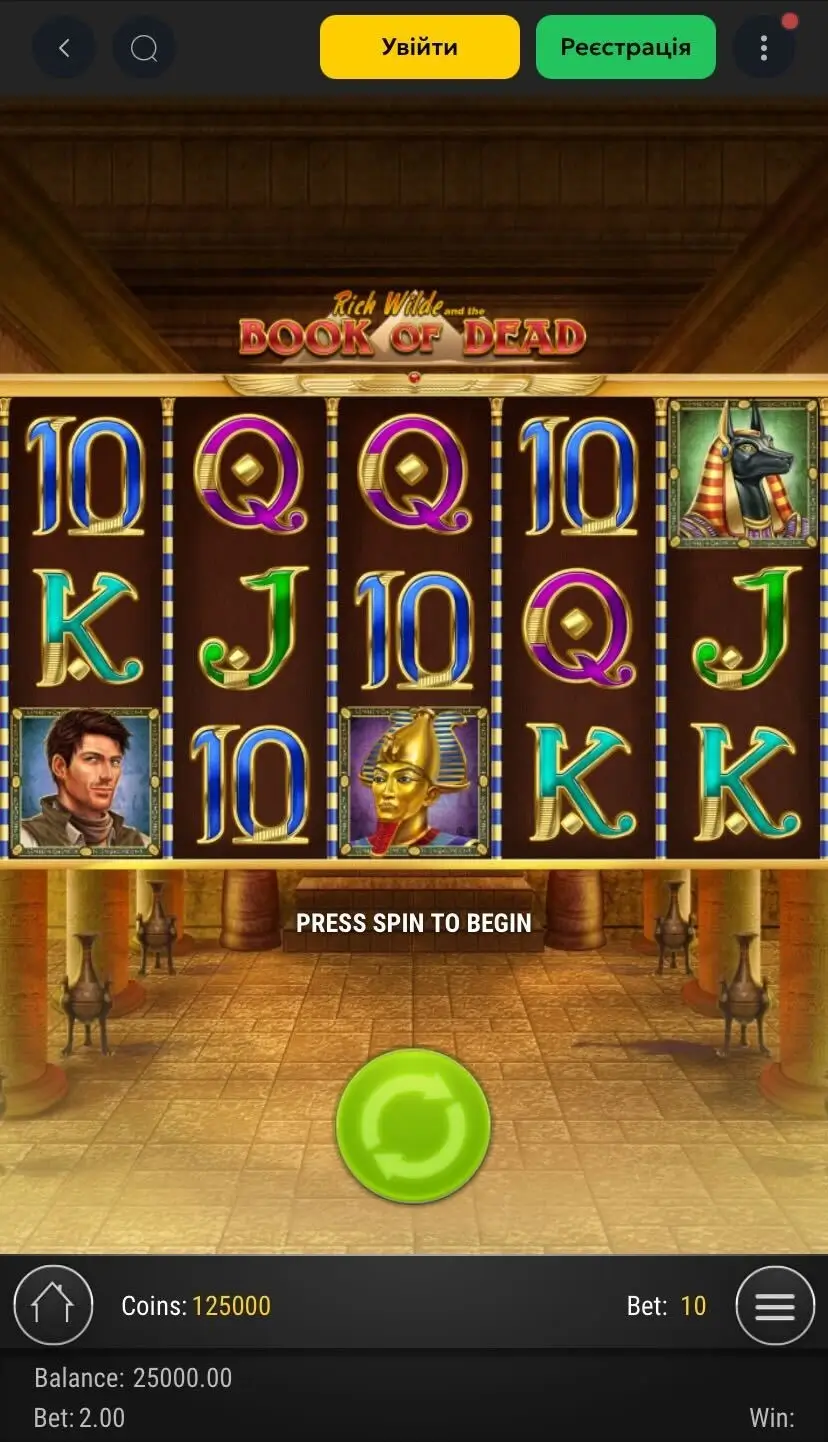 Book of Dead Дизайн