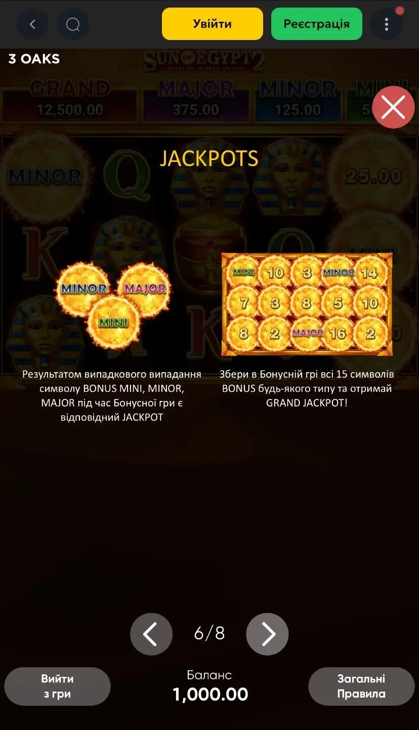 Sun of Egypt 2 Джекпот