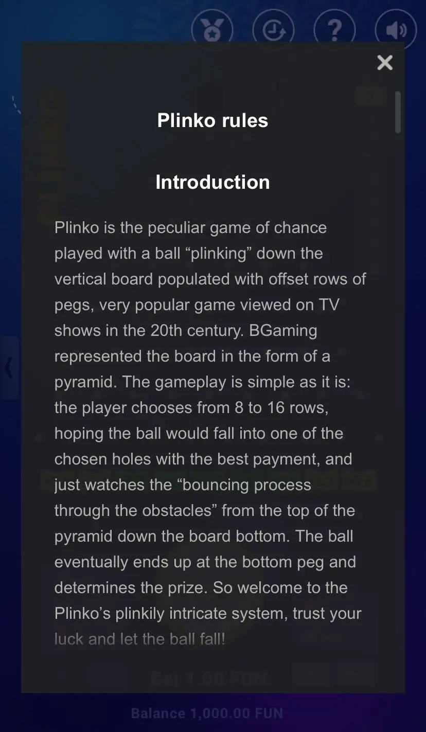 Plinko Правила