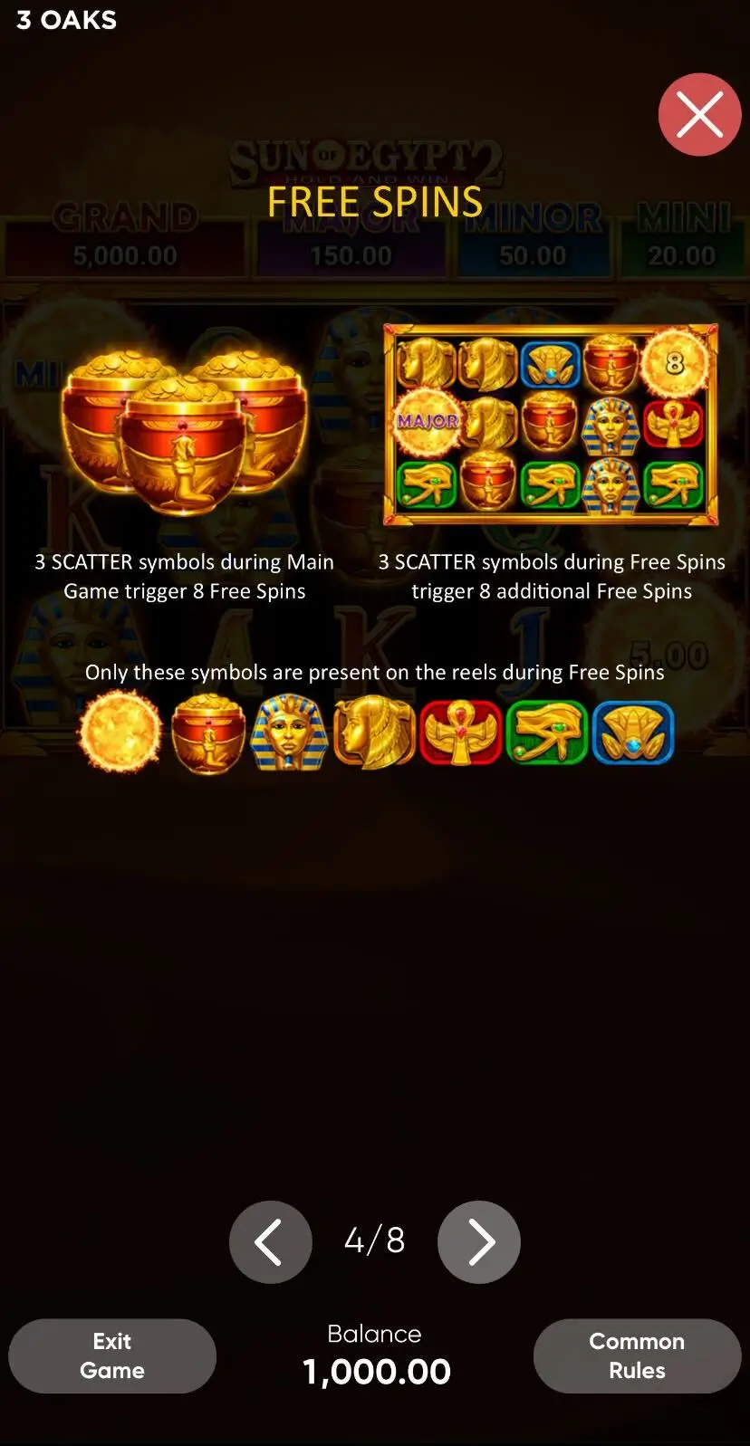 Sun of Egypt 2 Бесплатные вращения