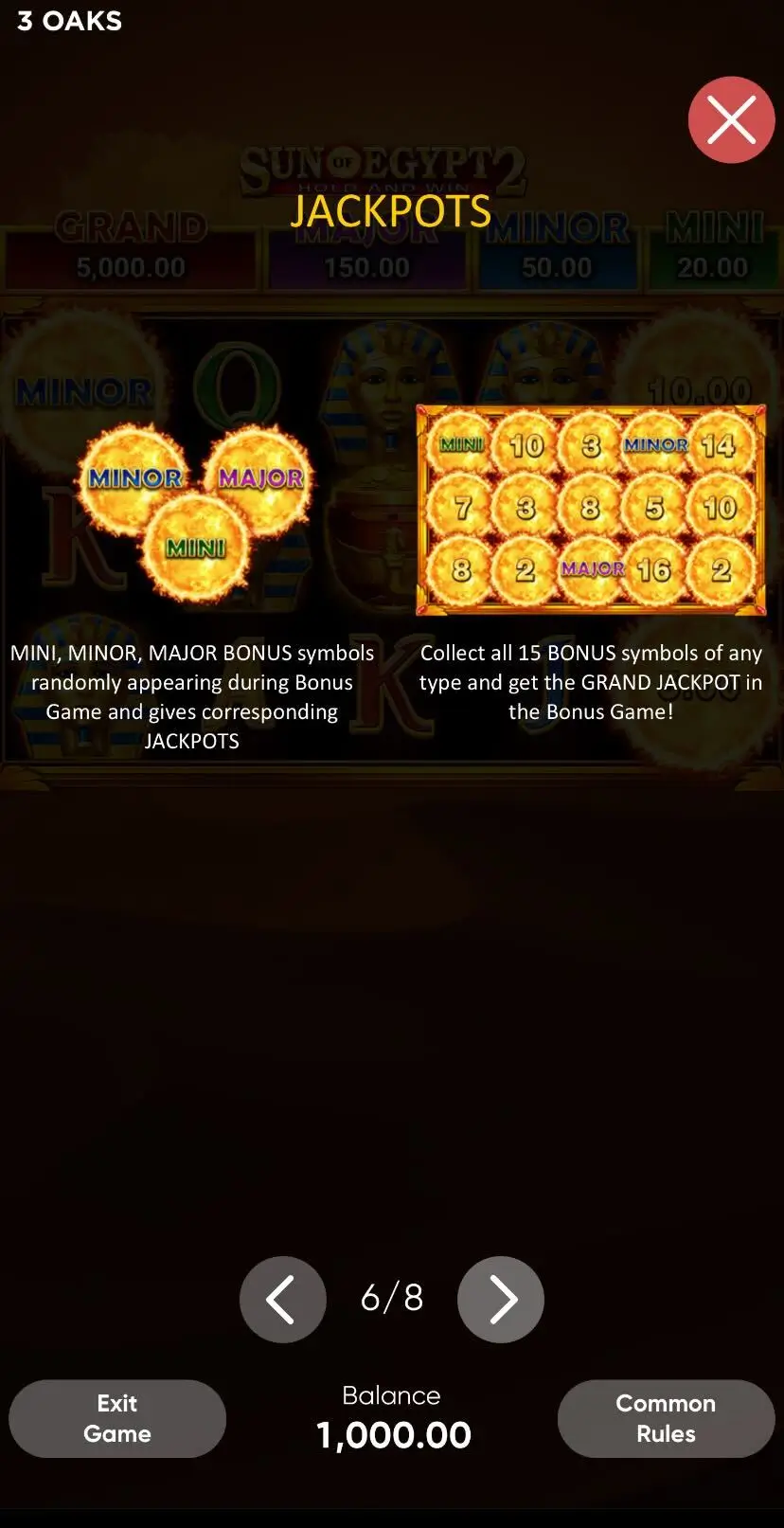 Sun of Egypt 2 Джекпот